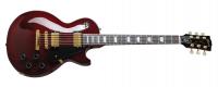 Les Paul Studio, no binding on body, finished in wine red
